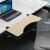 安赛瑞 桌面延长板 免打孔办公书桌延伸版 可折叠电脑支架 65×25cm 橡木弧度 8F00043
