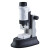 显微镜儿童便携式科学实验套装益智玩具器材小学生初中 (白升级套装)三合一便捷式显微镜(手机支架+挂带+