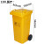 加厚医疗垃圾桶废物回收箱带盖脚踏式黄色塑料垃圾箱医院卫生院诊所脚踩周转箱转运箱污物桶 120L加厚款专用
