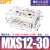 贝傅特 MXS滑台气缸 直线带导轨气动元件可调行程高频率高负荷精密双杆滑台缓冲器 MXS12-30 