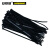 安赛瑞 尼龙扎带（500根装）4.8×200mm 黑色尼龙捆扎带 电线绑扎带 包装辅材 39830