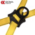 成楷科技 CKB-AQD002 国标五点式安全带防坠落 双钩 全身式高空作业安全绳 黄蓝色 1套
