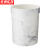 京洲实邦【7L白色】大理石纹无盖圆筒垃圾桶ZJ-0073