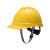 梅思安/MSA V-Gard500豪华型PE透气孔V型安全帽工地建筑工程防砸防冲击头盔超爱戴帽衬带下颚带 可定制 黄色