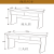 会 议桌长桌实木长方形双人条桌报告厅会议室文化礼堂培训桌椅组 木茶几130*80*55