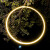 LED户外防水发光环亮化彩灯装饰灯商场布置挂树木装扮工程圆圈灯 蓝色 直径50cm—光环挂件