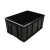周转箱塑料箱黑色带盖pcb板箱加厚收纳箱物流箱 带盖10#  外600*500*360mm
