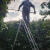 园林三脚梯果园采摘梯园艺树木修剪修树梯人字农用铝合金三角梯子 4步1.42米-单支撑杆