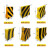 水泥防撞墩 交通市政工程高速公路路障施工隔离防护墩 黑黄红白管 500*500MM