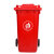 冰禹 BY-6262 北京版上海版常规版分类垃圾桶 户外厂房垃圾桶 户外垃圾桶 塑料分类垃圾箱 绿色 加厚120L带轮