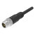 兆龙 非屏蔽型PUR护套传感器电缆组件	M12-A-4芯公直头-3米/根-ZL7403A290黑色 现货速发
