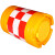 卡英 防撞桶 道路安全警示反光桶 塑料水马 吹塑防撞桶750mm*500mm 单位：个