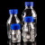 海斯迪克 HKCL-161 蓝盖试剂瓶 透明丝口玻璃瓶 螺纹口带刻度螺口试剂瓶 带刻度透明样品瓶 中性料 1000ml