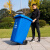 庄太太 【240咖啡色湿垃圾】上海干湿分类分离加厚塑料环卫垃圾桶上挂车垃圾桶市政塑料垃圾桶