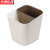 京洲实邦 干湿分类塑料垃圾桶办公室卫生间无盖垃圾纸篓【咖啡】ZJ-2272