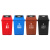 震迪塑料垃圾桶20L黑色果皮箱商用垃圾桶可定制KT562 分类垃圾桶