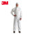 3M 4510白色带帽连体防护服 防尘耐酸碱耐低浓度液体有限喷溅 实验室化学防化服M码 1件