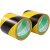 黄黑胶带 警示胶带PVC斑马线警戒带黑黄色地板地毯贴地面标识彩色 白绿相间 宽12毫米  永乐品牌长18米
