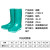 盾守 219女士三色中筒雨鞋 水鞋户外耐磨胶鞋防滑雨靴 绿色 38码