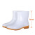 杨笙福白色雨鞋耐油耐酸碱卫生靴牛筋底水鞋防滑白色工作雨鞋 短筒雨鞋 38
