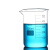 JESERY实验器材玻璃烧杯高硼硅加厚低型烧杯耐高温口红化学烧杯50ml