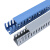 pvc线槽蓝色灰色明装塑料工业阻燃U型配电柜控制箱绝缘走线理线槽 蓝色 常规款高20*宽25/100米/箱 单根2