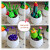 萨默斯超轻黏土盆栽植物花朵彩泥儿童手工材料盆栽黏土橡皮泥幼儿园子活 小兔（材料包）+塑料花盆+泡沫 +