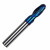 京采优品 HRC65度整体钨钢刀 两刃球头铣刀头铣刀 硬质合金R铣刀合金立铣刀 涂层颜色是蓝色 R4*8D*60（单位：个）
