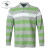 圣大保罗春季新品男士商务立领条纹长袖合身版 绿色S6 46 160/80B