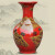 润华年景德镇陶瓷器中国红落地大花瓶高温手绘山水画赏瓶客厅家居装饰 42cm