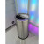PULIJIE 不锈钢垃圾桶翻盖直投商用公共圆桶收纳桶 38x73黑色(直投) 有内桶