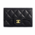 香奈儿（Chanel）女士钱包经典cf翻盖零钱包黑金小羊皮卡包 预售 黑金 10×8.5×3cm