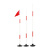 联保汇 蛇形跑杆标志杆 障碍物标志杆 红白训练杆1.5mPVC红白杆+2.6kg铸铁底座