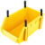 兰诗（LAUTEE）B2# 组合零件盒 螺丝收纳盒 仓储物料元件配件盒塑料盒 黄色450*200*170