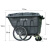纽仕达660L垃圾车户外环卫大号特大垃圾桶市政塑料物业小区大型军绿色