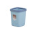希万辉 方形垃圾桶无盖简约时尚大号厨房卧室带压圈大小号塑料垃圾筒 12L蓝色压圈