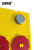 安赛瑞 13379 货架物料计数磁性卡套（10个装）3位计数 55×75mm 黄色 强磁纽扣款 物料库存计数卡