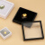 珠宝收纳盒透明塑料戒面裸石盒宝石盒子钻石盒裸钻彩宝盒展示盒子 黑色4*4