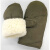 润宏工品  冬季棉巴掌手套帆布加绒棉手套加厚加大 不带绳（绿色） 一双价 