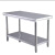 定制不锈钢桌子长方形正方形双层工作台加厚餐馆台子打荷商用 浅灰色