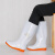 雄雪美 白色高筒雨鞋干活劳保水鞋卫生靴防滑雨靴胶鞋505中筒 42