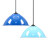 简约现代吊灯工业风创意个性单头工矿灯罩吧台餐厅办公室美发店灯 30cm烤漆蓝送20瓦LED