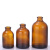 茶色棕色盐水瓶西林点滴瓶实验宠物试剂分装玻璃瓶 250ml+蓝色铝塑盖12只
