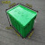 带盖塑料箱周转箱物流运输配送筐加厚物料工具箱斜插翻盖长方形框 1号绿色600x400x320mm 加厚带盖箱