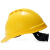 吉象 MSA安全帽工地建筑 防砸抗冲击 有透气孔 ABS包 含印字 黄色1顶