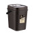 马尾巴 推拉式加厚塑料垃圾桶排水桶滤茶桶茶叶垃圾桶废茶桶咖啡色大号+导水管10L