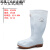 双星卫生靴白色雨鞋厂专用工作雨靴防滑防油劳保水鞋胶鞋 212女加棉款 建议加大一码 36