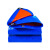 雨林军 户外防雨防晒雨布加厚耐热蓝橘 PE塑料篷布 包边带孔口 10*12米 单位：张