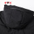 雅鹿 男士休闲棉衣 2019冬季新款男士时尚简约棉服舒适保暖连帽外套 18781835 黑色 175/XL