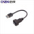 USB3.0防水插头IP67 IP68双头PCB焊板双母头插座户外带线1M连接器 E13防尘盖圆孔(螺纹) 30cm